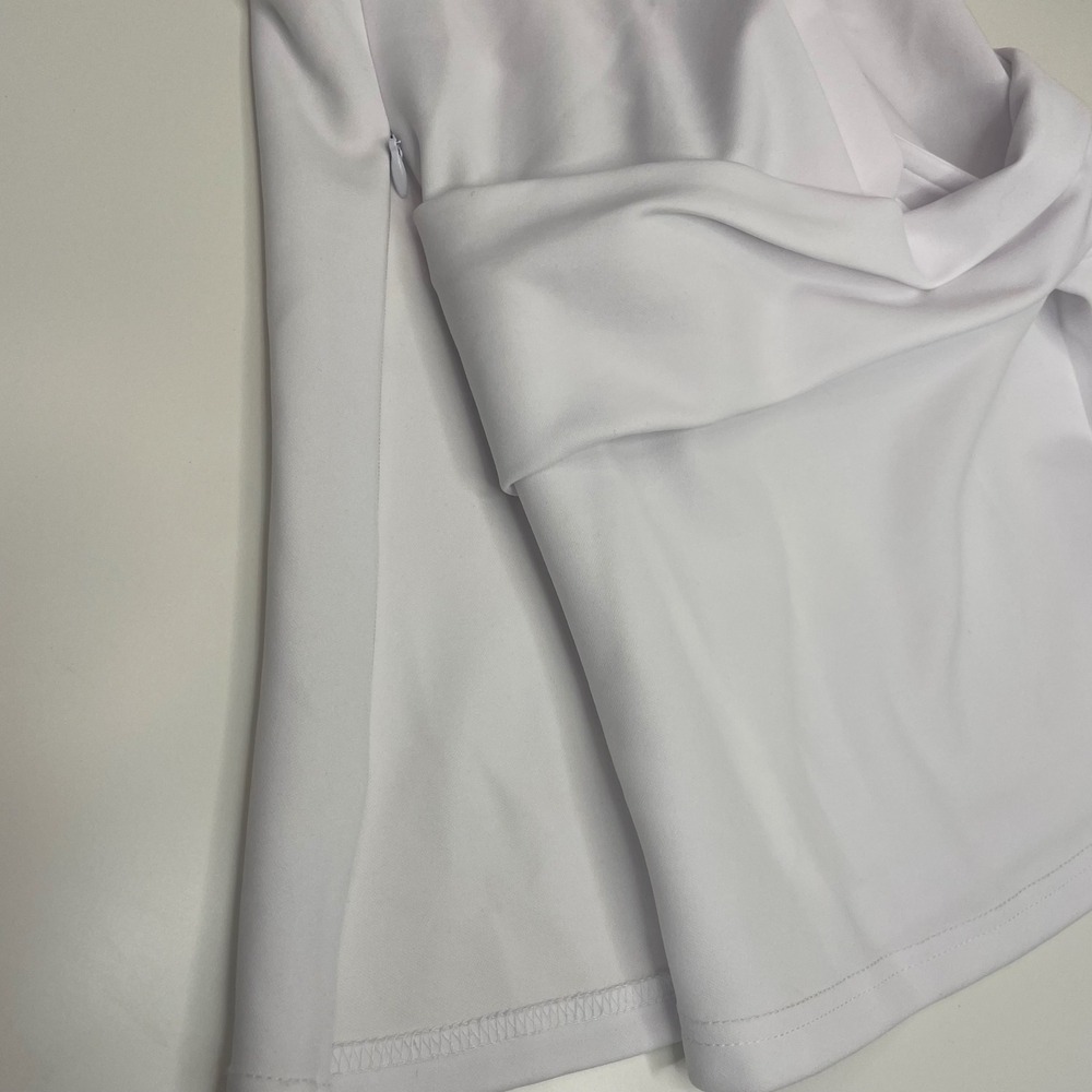 Grace Karin NWT Womens White Sleeveless Wrap V-Neck Blouse Top Side Zip Size S - Picture 10 of 10